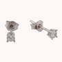 Heliophilia Silver Pendientes de Plata de Ley 925 de 3 mm